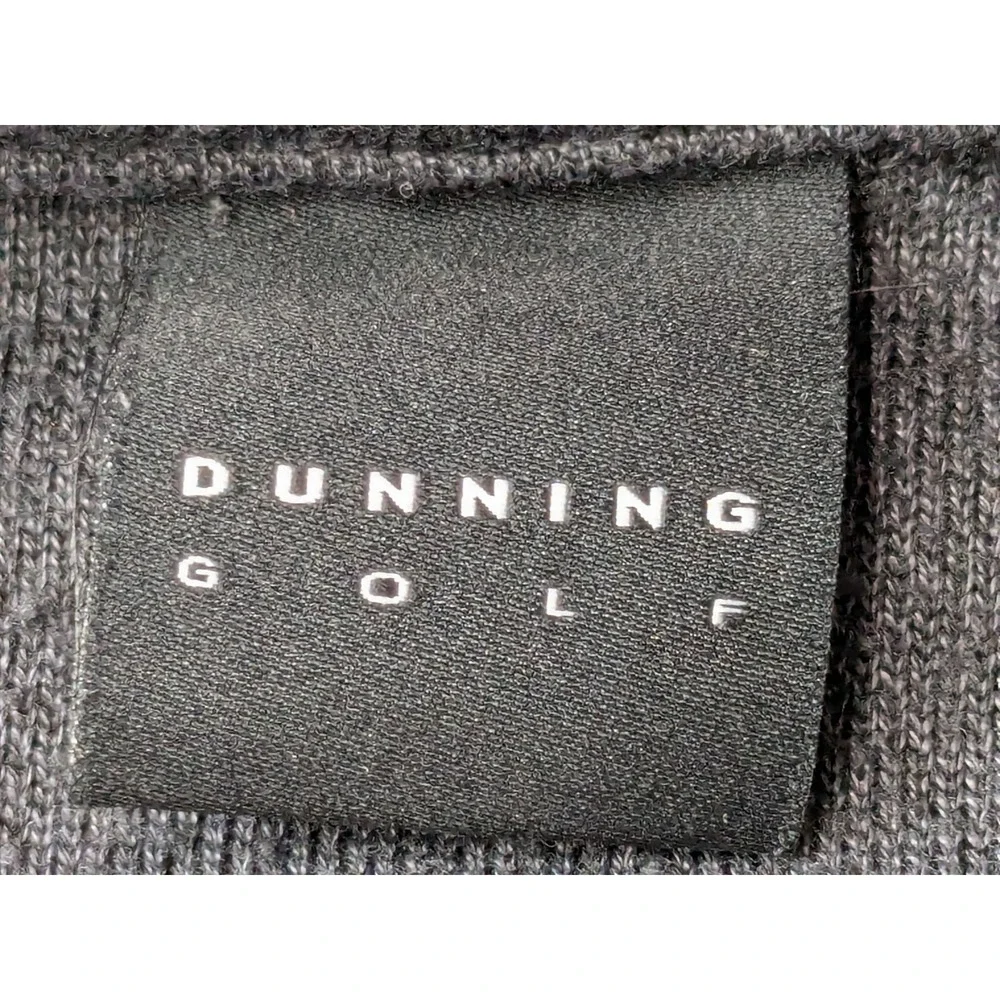 Dunning Golf Mens XXL Charcoal Gray Heathered Quarter Zip Pullover Sweater